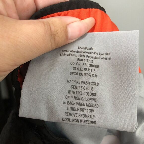 4/$25 ZeroXposur Swim Trunk Mens Medium Red Swim Suit Lined Board Shorts Stretch - Picture 7 of 7